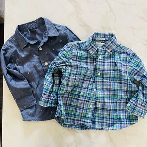 Set of Two Dress Shirts Button Downs For baby / Toddler size 12 month